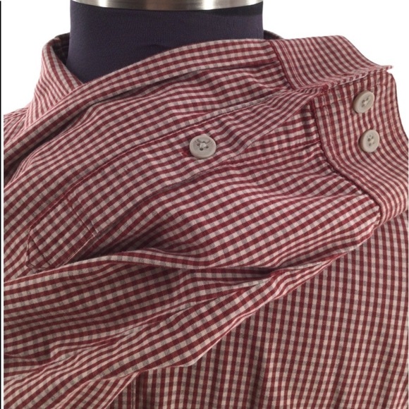 Columbia Men Button-Down Red&Gray Check Shirt - Picture 6 of 11